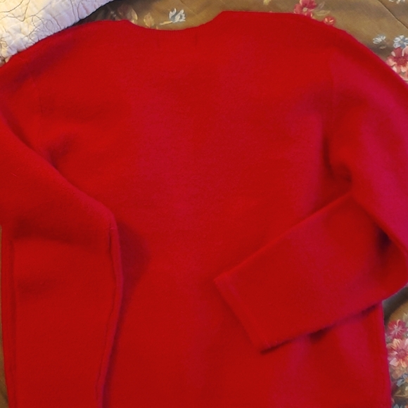 Vintage Red Wool Cardigan - Picture 3 of 3